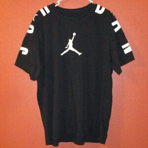 Jordan Men XX Large Black White Airman Jumping Short Sleeve Shirt